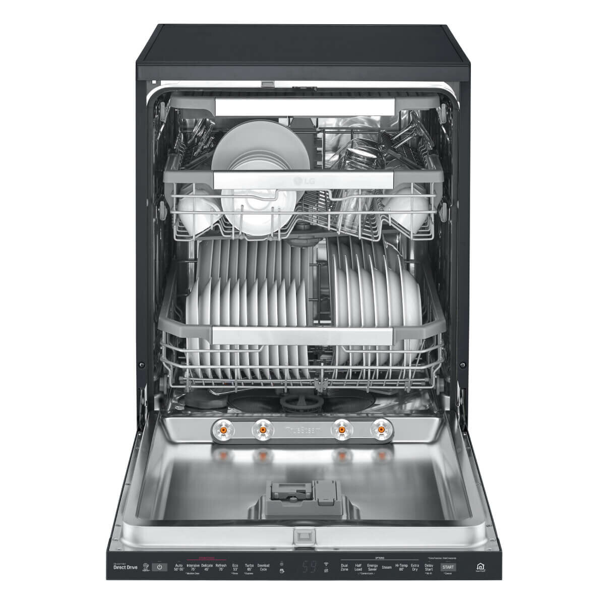 LG 15 Place QuadWash Dishwasher - Matte Black Finish with TrueSteam Technology (Model XD3A25MB) | Energy Efficient, Ultra Quiet Operation for Modern Kitchens