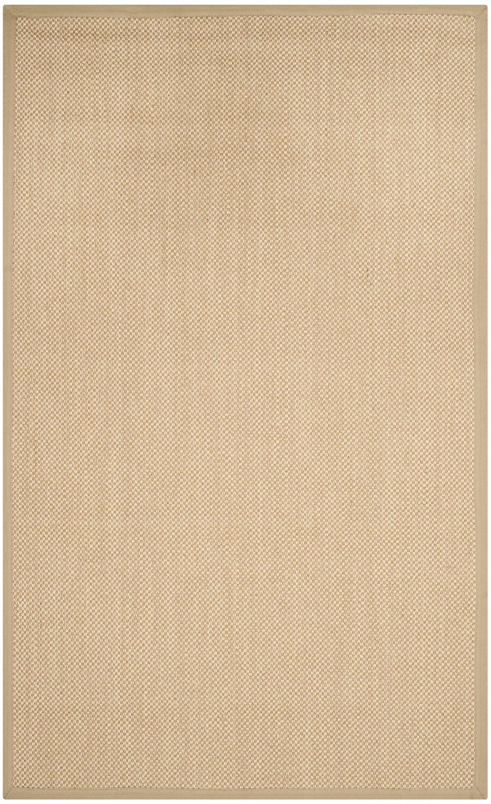 SAFAVIEH Natural Fiber Collection 5' x 8' Area Rug - Maize & Linen Sisal Border Design, Easy Care & Durable for High Traffic - Perfect for Living Room, Bedroom, Office & Entryway (NF141B)