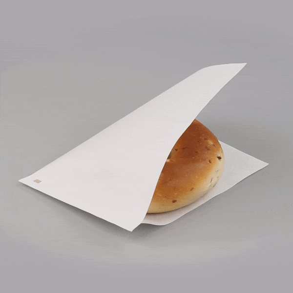 White Paper Small Double Open Greaseproof Bags - 6 1/4