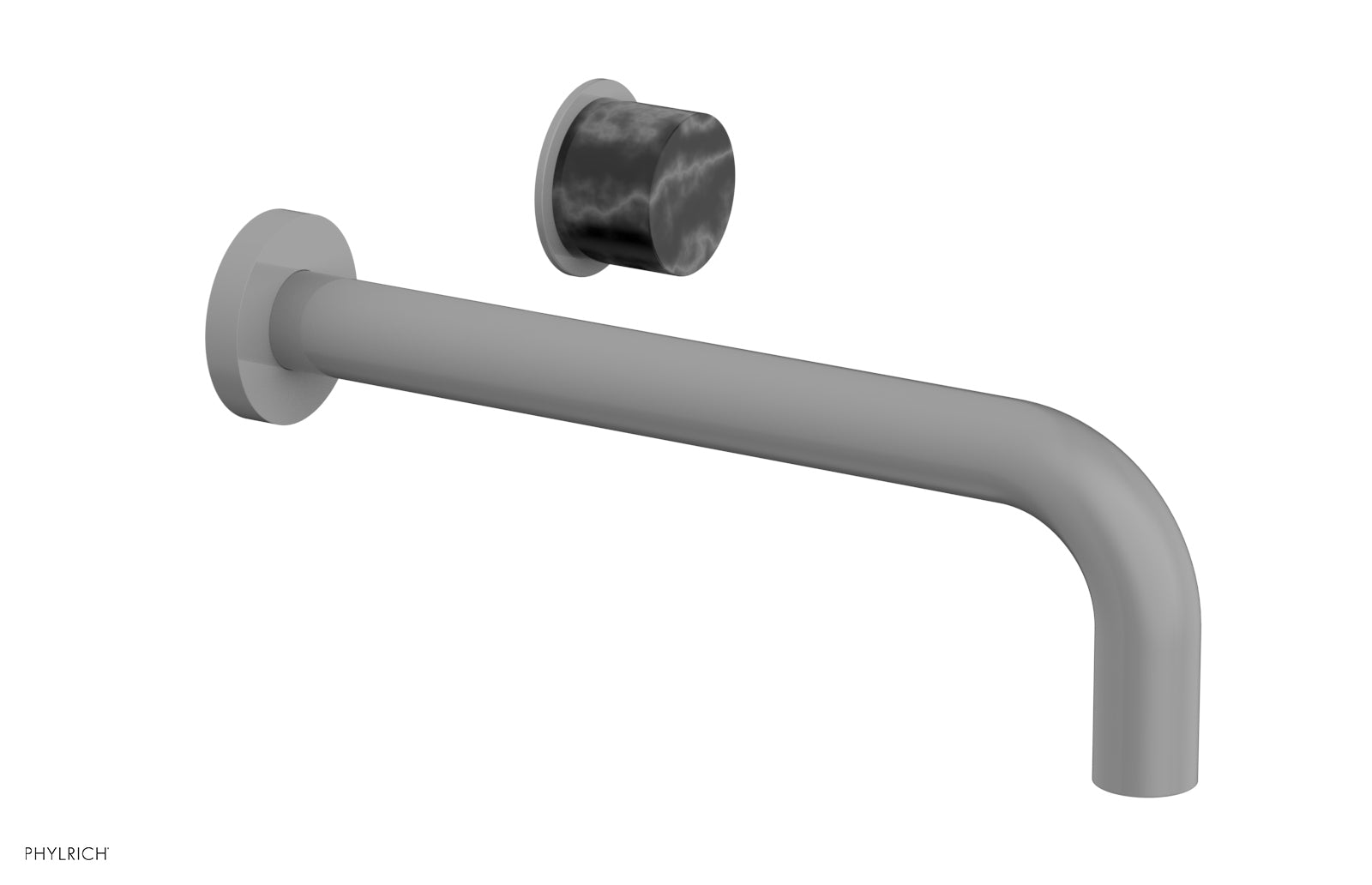 Premium Black Marble Single Handle Wall Mount Bathroom Faucet - Basic II 10
