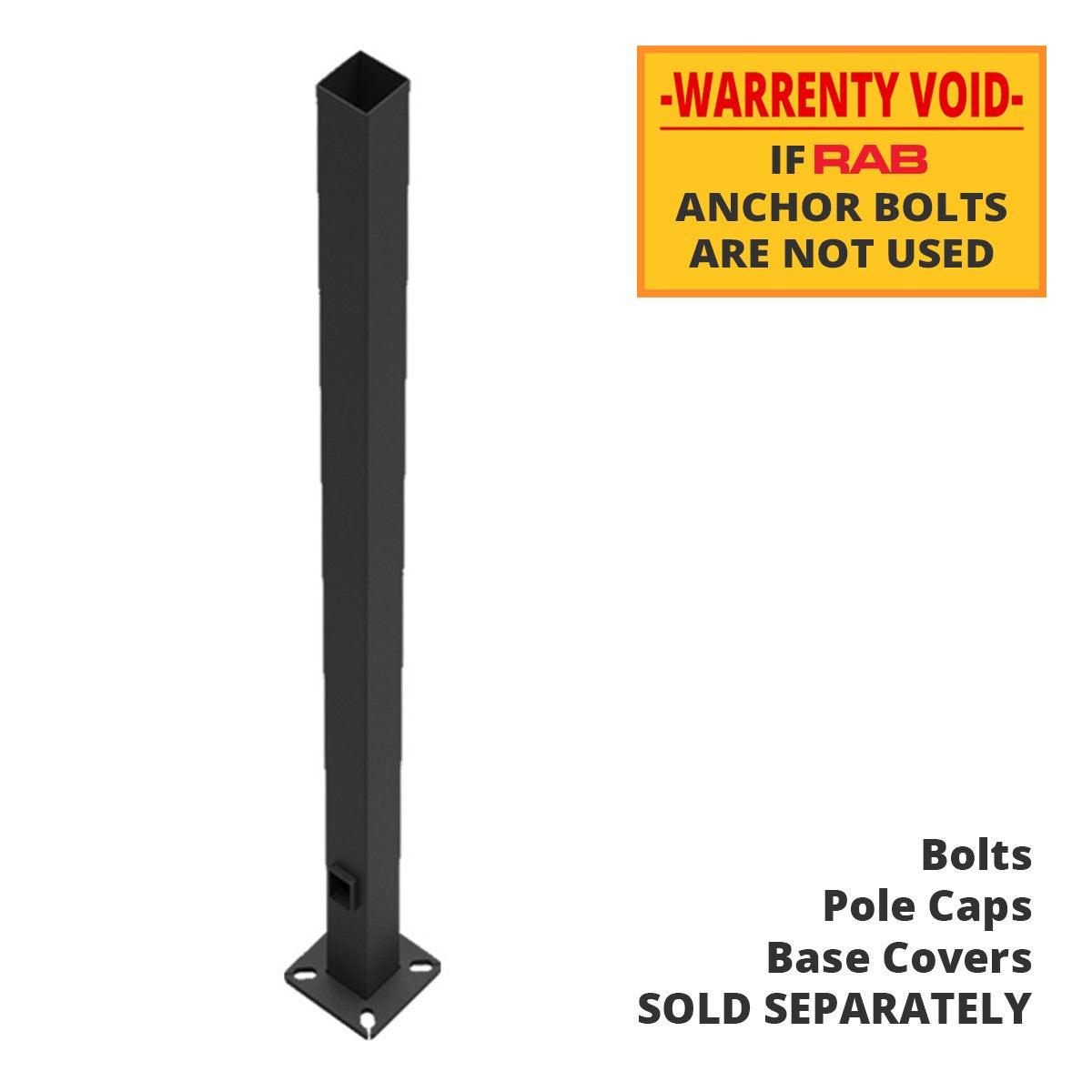 20 ft Outdoor Light Pole with Heavy Duty Base - 5 Inch Square Shaft, 7 Gauge Steel Construction, Drilled Tenon & Bronze Finish - Perfect for Parking Lots, Walkways & Landscape Lighting