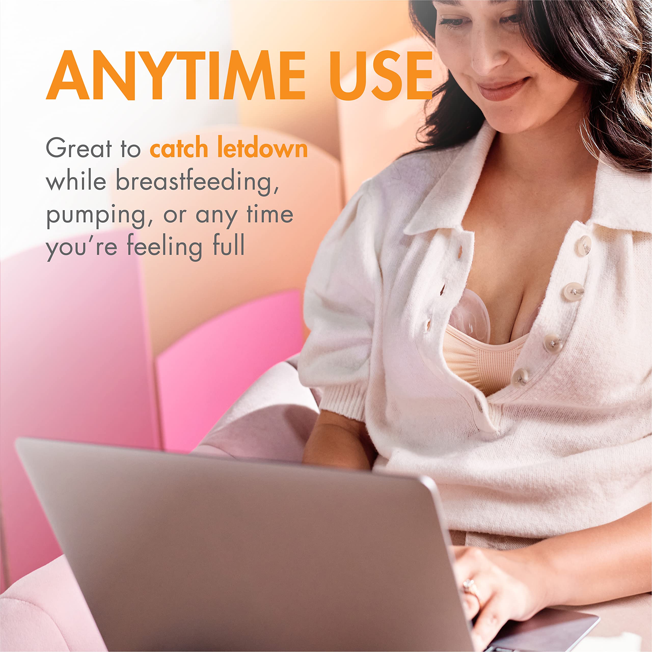 Boon Trove Silicone Manual Breast Pump - Hands-Free Breast Milk Collector with Storage Plug - Comfortable Nursing Pump for Breastfeeding Moms - Perfect for Travel, Work, and On-the-Go Pumping - 1 Count