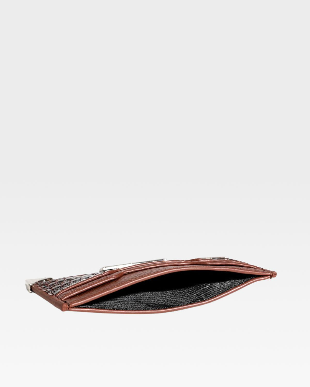 Premium Brown Crocodile Leather Card Holder Wallet - Slim RFID Blocking ID Credit Card Case for Men & Women - Perfect for Travel, Business & Everyday Use