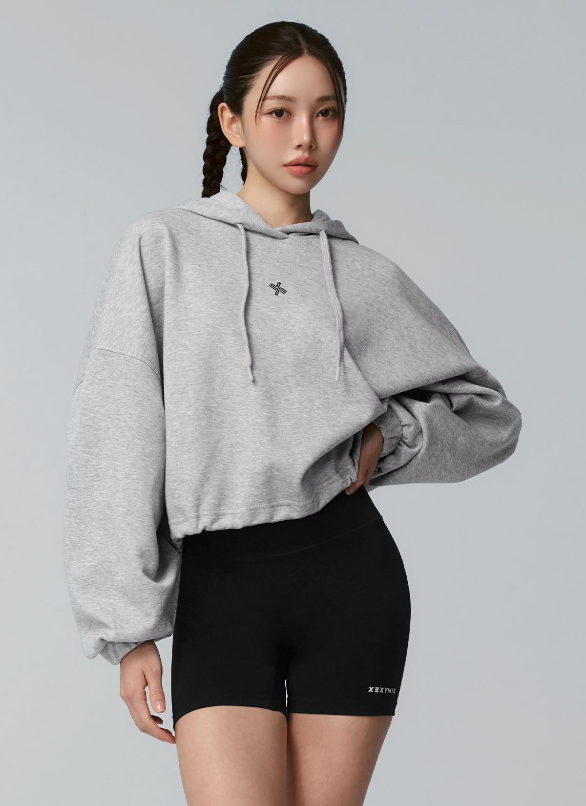 Soft Cotton Loose Fit Crop Hoodie for Women - Comfortable Oversized Pullover Sweatshirt for Casual Wear, Yoga, and Lounge