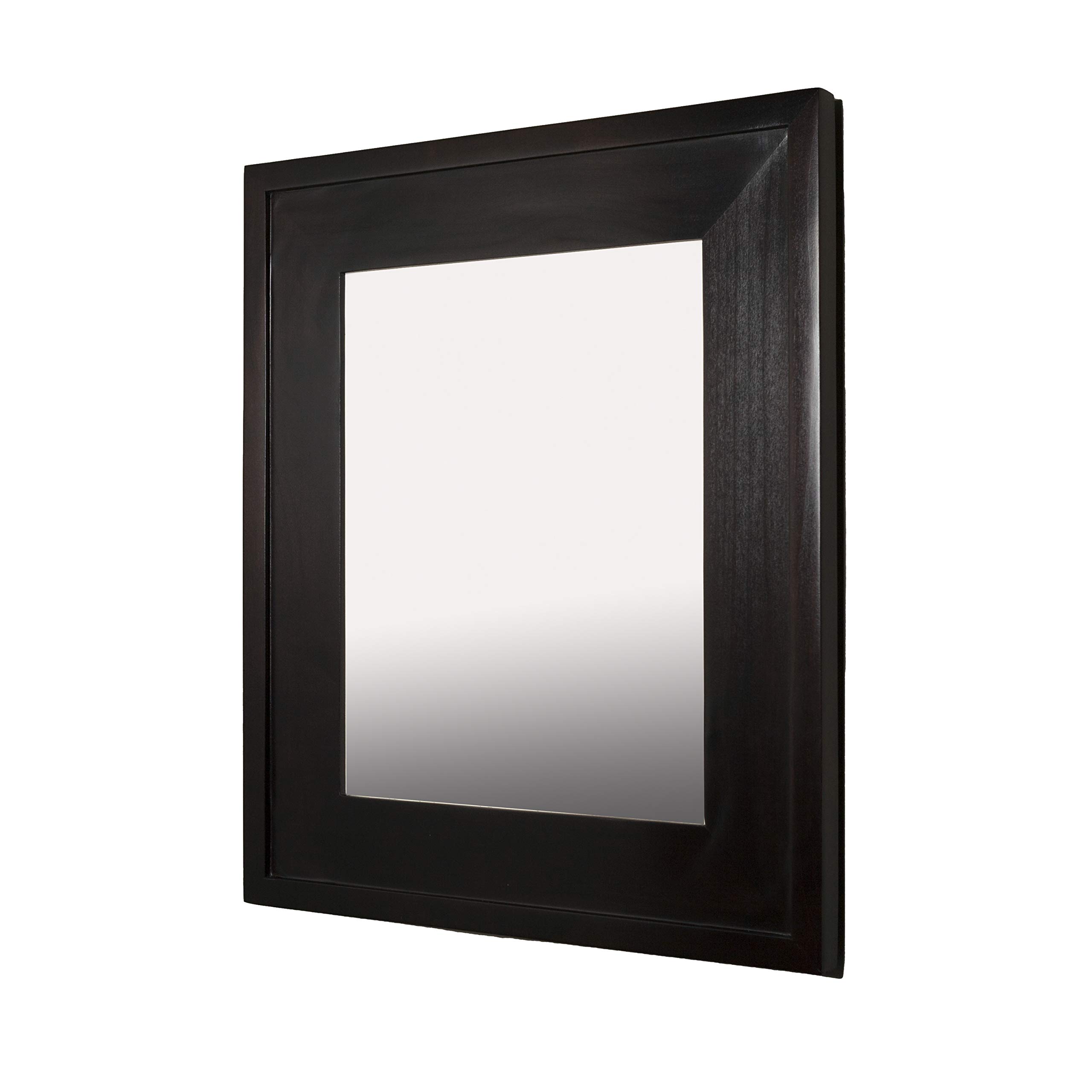 Fox Hollow Furnishings 14x18 Inch Recessed Medicine Cabinet with Mirror - Wall Mounted Bathroom Storage with 2 Adjustable Shelves, Concealed Design (Coffee Bean Finish) - Perfect for Small Bathrooms, Powder Rooms and Vanity Areas