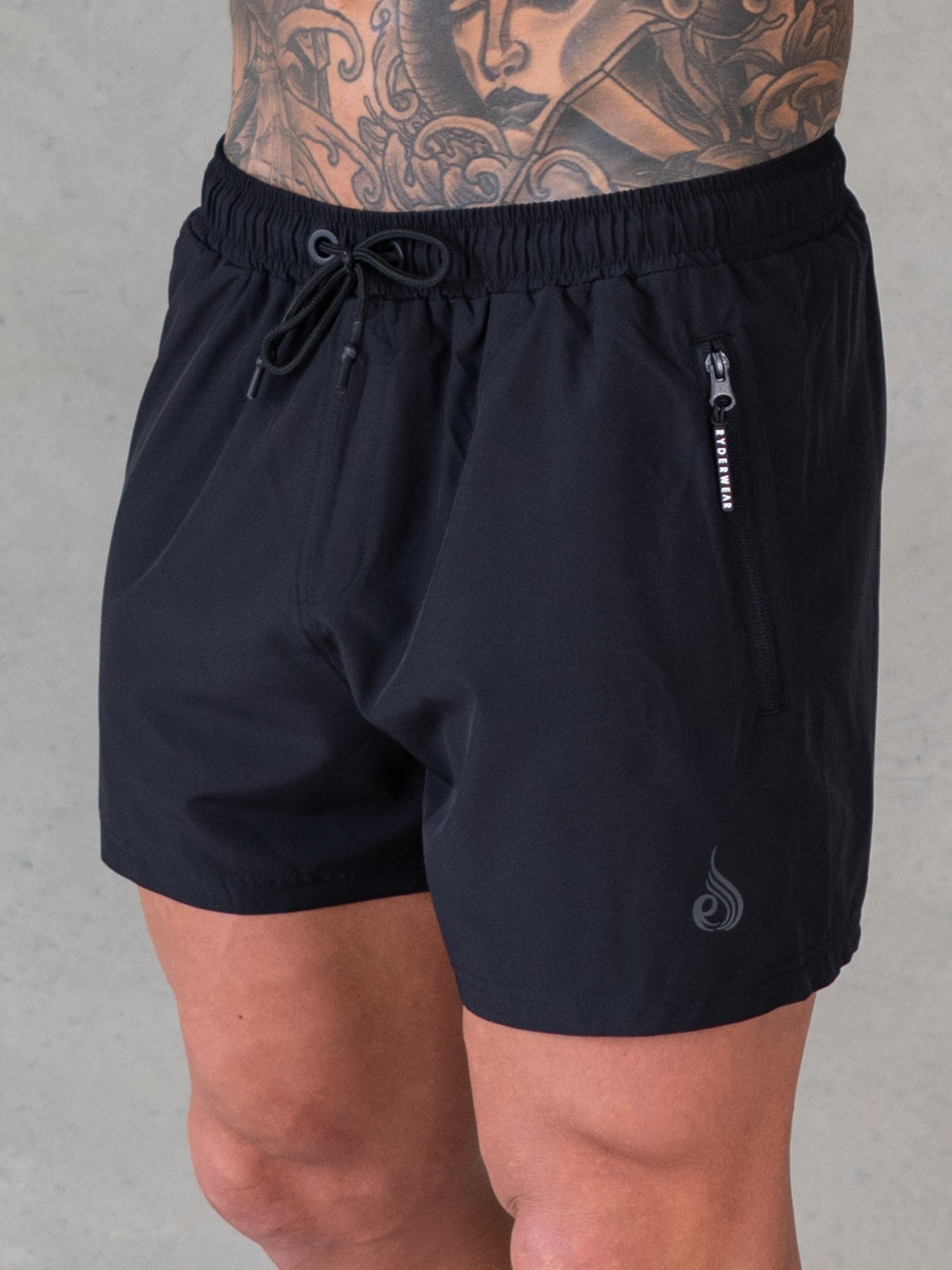 Adapt 5 Training Shorts for Men - Black Performance Gym Shorts - Perfect for Workouts, Running & CrossFit Training