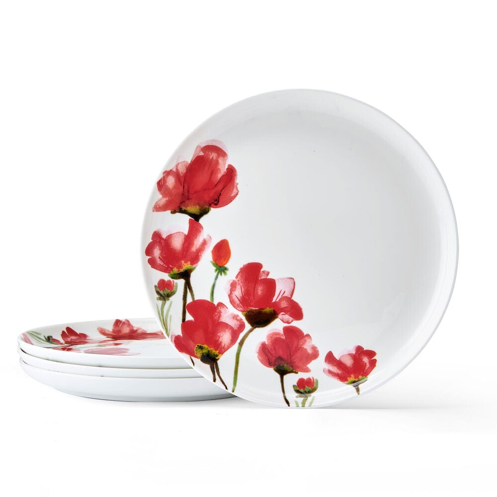 Keira 4-Piece Dinner Plate Set - Elegant Porcelain Plates for Dining, Entertaining & Everyday Use - Perfect for Restaurants, Home Kitchens & Special Occasions