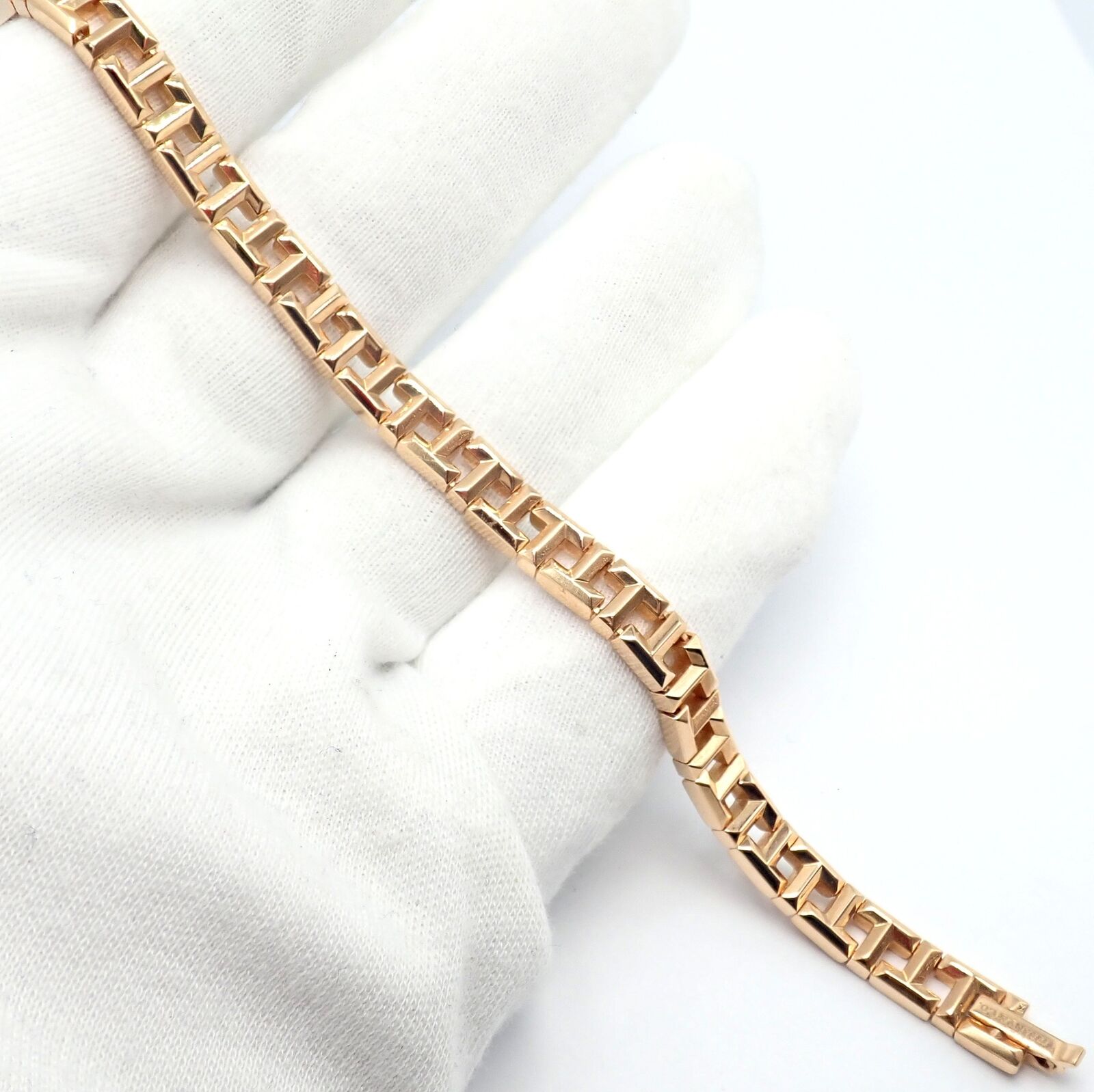 Authentic Tiffany & Co 18k Rose Gold T Chain Link Bracelet for Women - Luxury Jewelry Gift for Anniversary, Birthday & Special Occasions