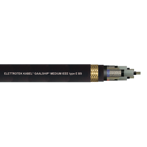 1 AWG 3C TC Shielded Nylon Tape Armor 133% EPR GAALSHIP Medium Voltage IEEE Type E BS 15KV Offshore Power Cable - Ideal for Marine, Oil Rig, and Industrial Electrical Applications