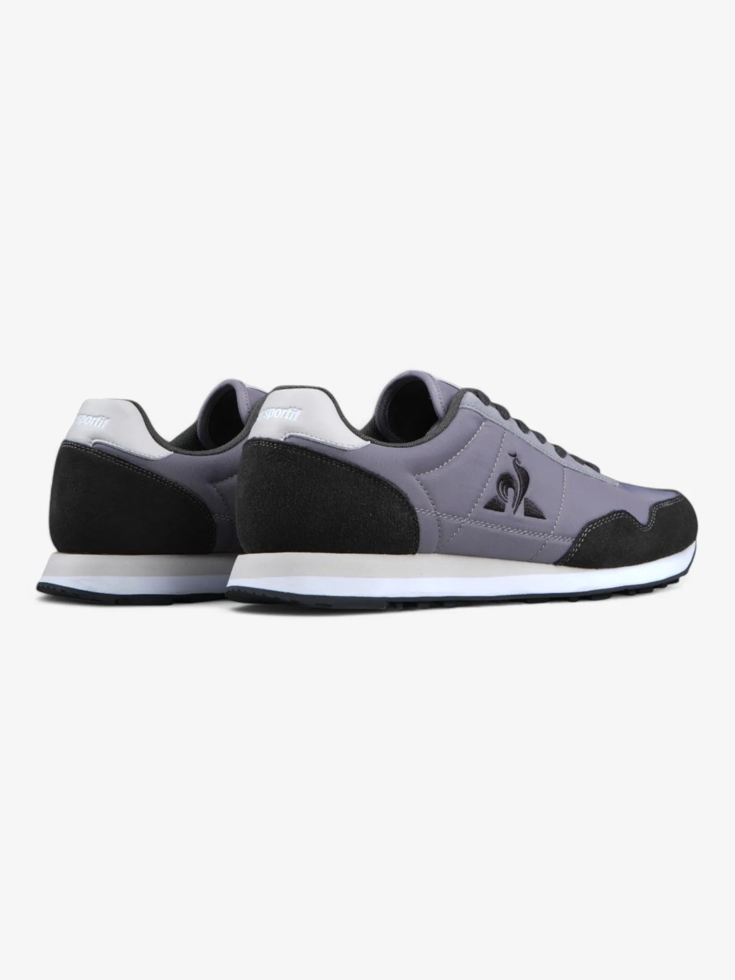 Le Coq Sportif Astra Classic Retro Sneakers - Grey & Black Men's Casual Shoes for Walking, Running & Everyday Wear