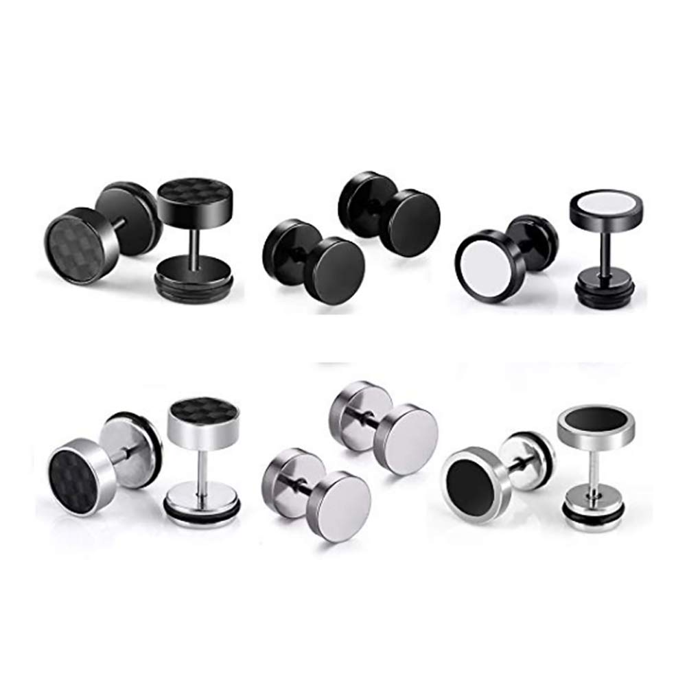 3-8 Pairs Stainless Steel CZ Stud Earrings Set for Women & Men - Hoop Huggie Earrings for Ear Piercing - Cubic Zirconia Earrings Set - Perfect for Gifts, Parties, and Everyday Wear