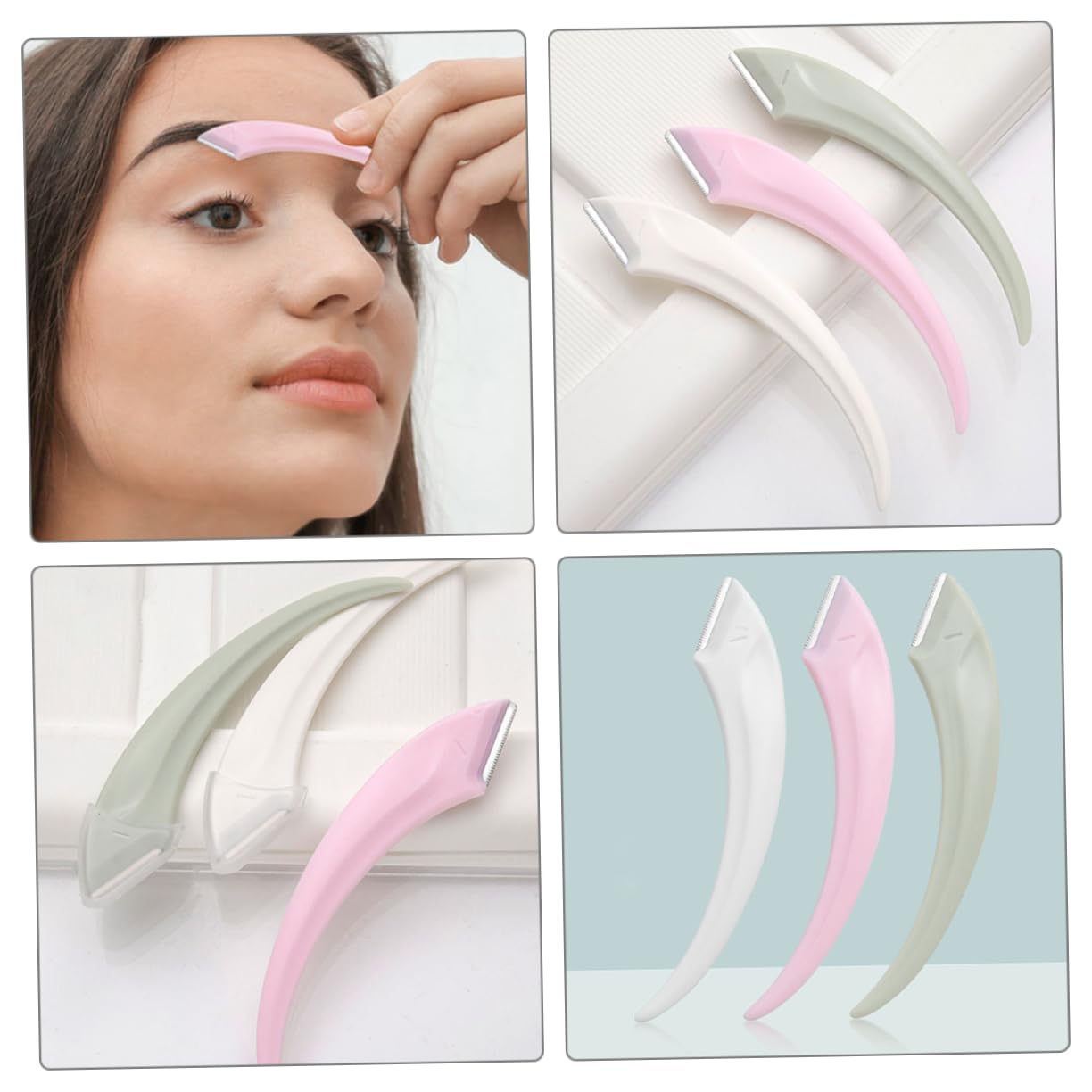 6pcs Women's Facial Razors - Eyebrow & Face Shaver Kit - Smooth & Precise Beauty Tools for Eyebrow Shaping, Peach Fuzz Removal & Dermaplaning at Home
