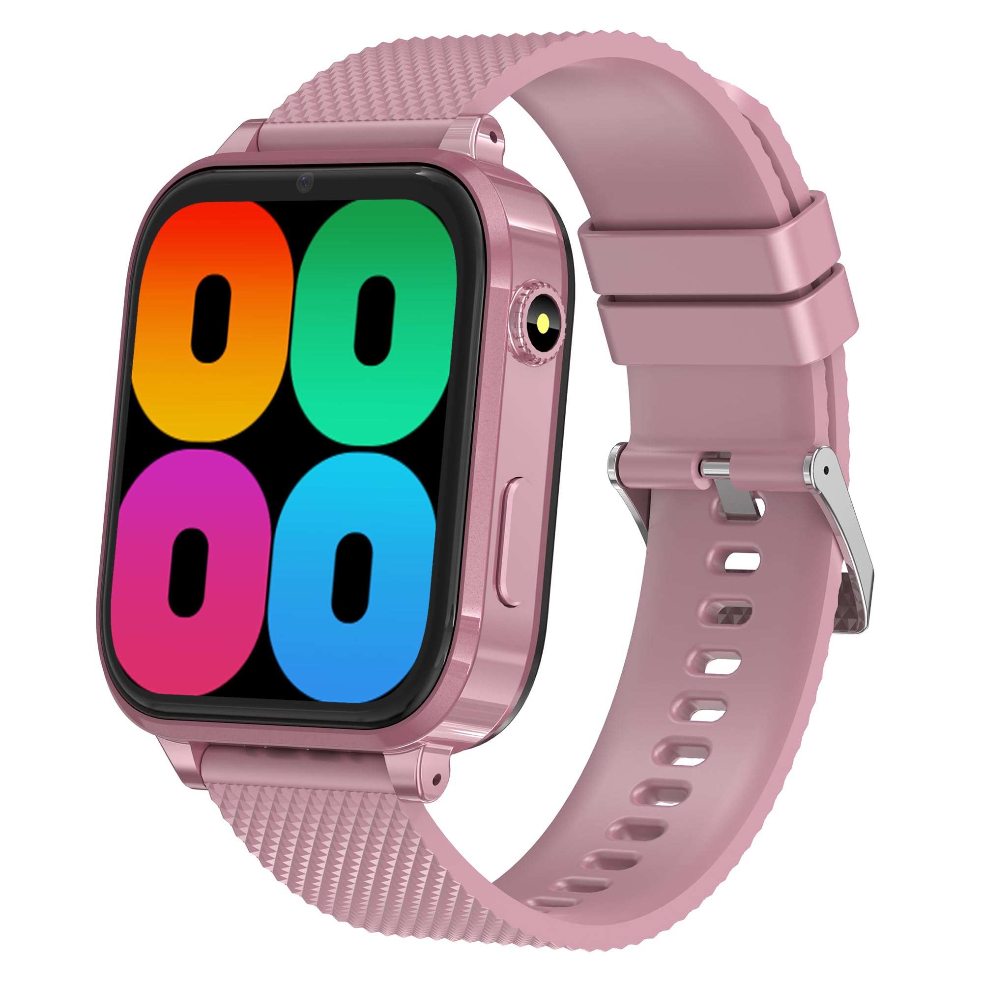 4G Kids Smart Watch for Girls with GPS Tracker - Waterproof Touch Screen Smartwatch for Ages 5-12 | SOS Emergency Call, Voice Chat, Alarm Clock & 7 Puzzle Games | Perfect Birthday & Christmas Gift for Kids | Ideal for School, Outdoor Play & Family Safety Tracking