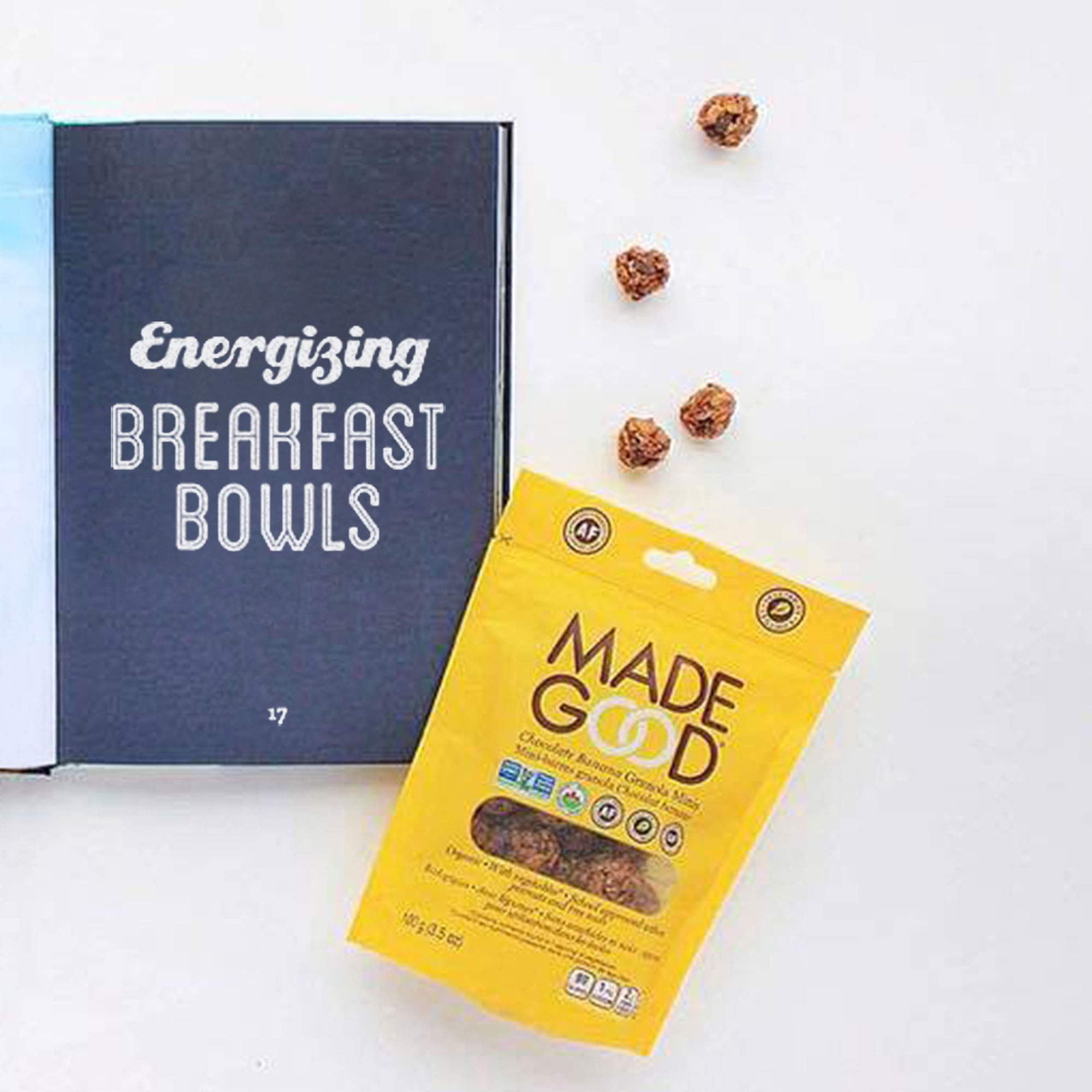 MadeGood Organic Chocolate Banana Granola Minis - 6 Pack (3.5oz Each) | Allergy-Friendly, Wholesome Bite-Sized Snacks for Kids | Perfect for School Lunches, Travel & On-the-Go Healthy Snacking