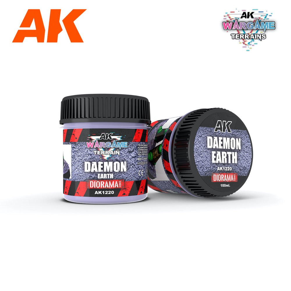 AK Interactive AK1220 Wargame Terrains Daemon Earth 100ml Acrylic Paint - Miniature Terrain & Model Scenery for Tabletop Gaming, Warhammer, Dioramas