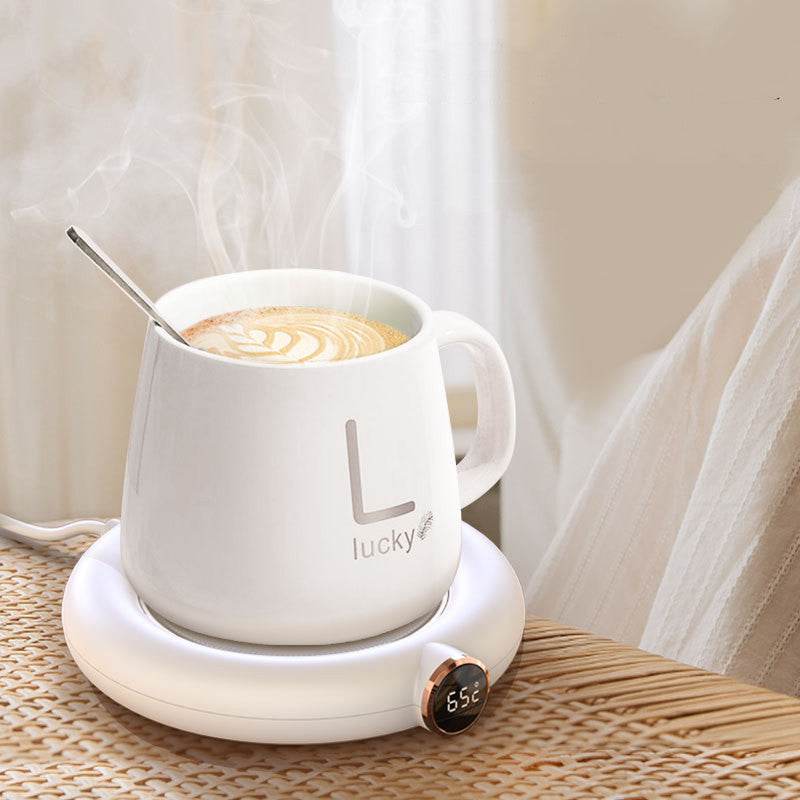 Smart Coffee Mug Warmer with LED Temperature Display - Perfect for Office, Home & Travel Use