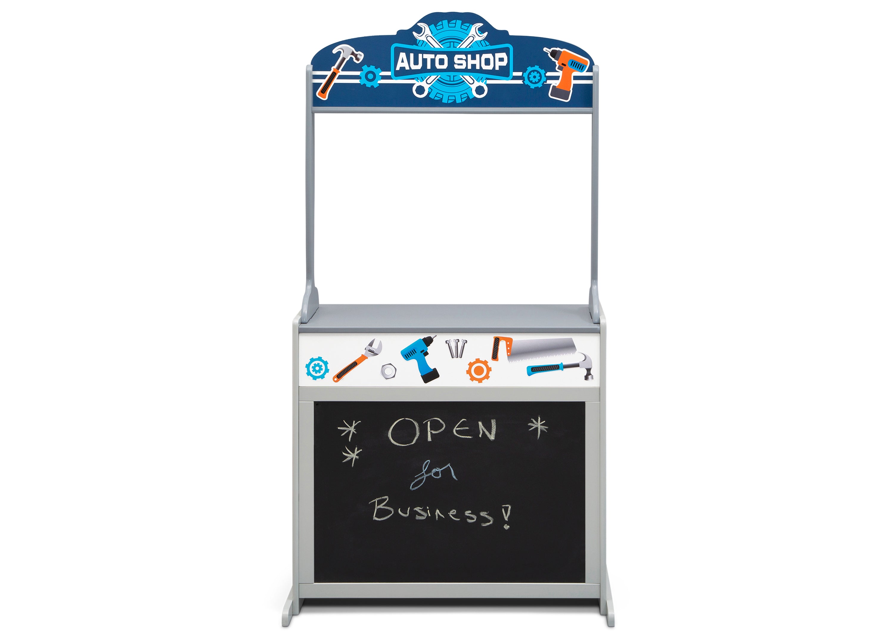 Reversible 4-in-1 Pretend Play Center with Chalkboard & Storage - Kids Activity Table for Drawing, Learning & Imaginative Play - Perfect for Home, Preschool & Daycare
