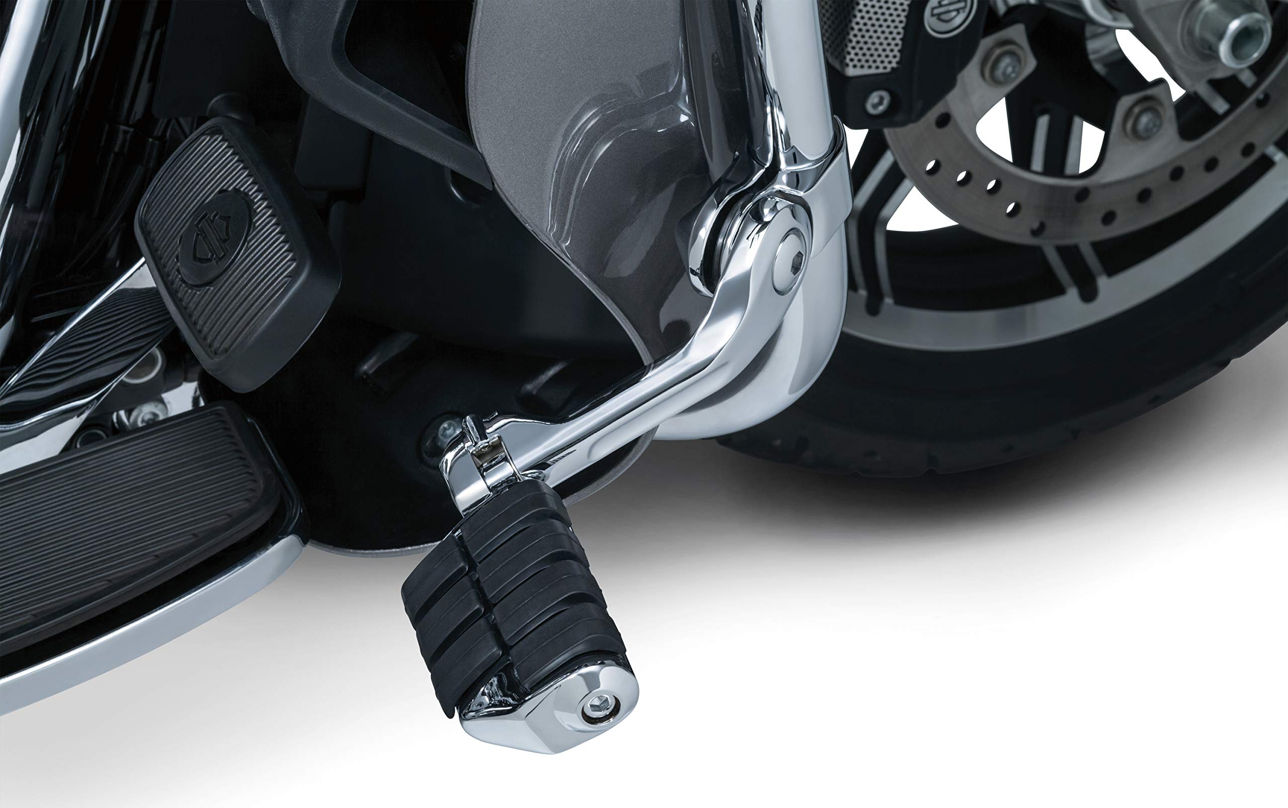 Kuryakyn 4529 Motorcycle Foot Controls - Tour-Tech Long Arm Cruise Mounts with Dually ISO Pegs for 1-1/4