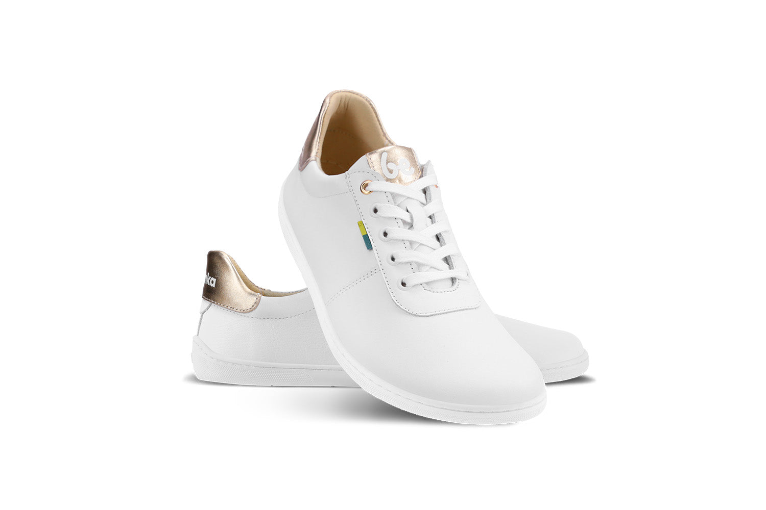 Barefoot Shoes for Women - Be Lenka Royale White & Gold - Minimalist Comfort for Running, Walking & Everyday Wear