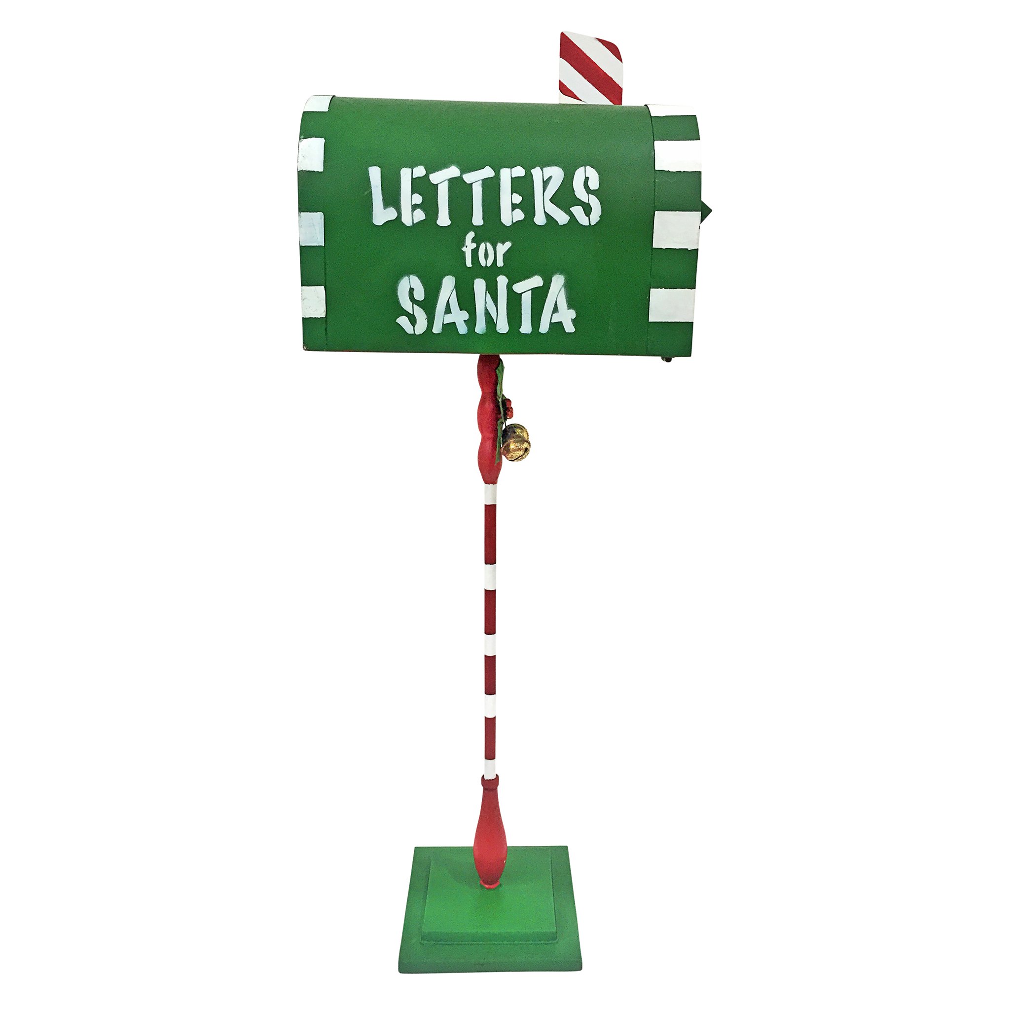 Santa Claus Christmas Mailbox - Metal Holiday Decor for Letters to North Pole | Christmas Cards & Decorations for Home, Office, and Festive Parties