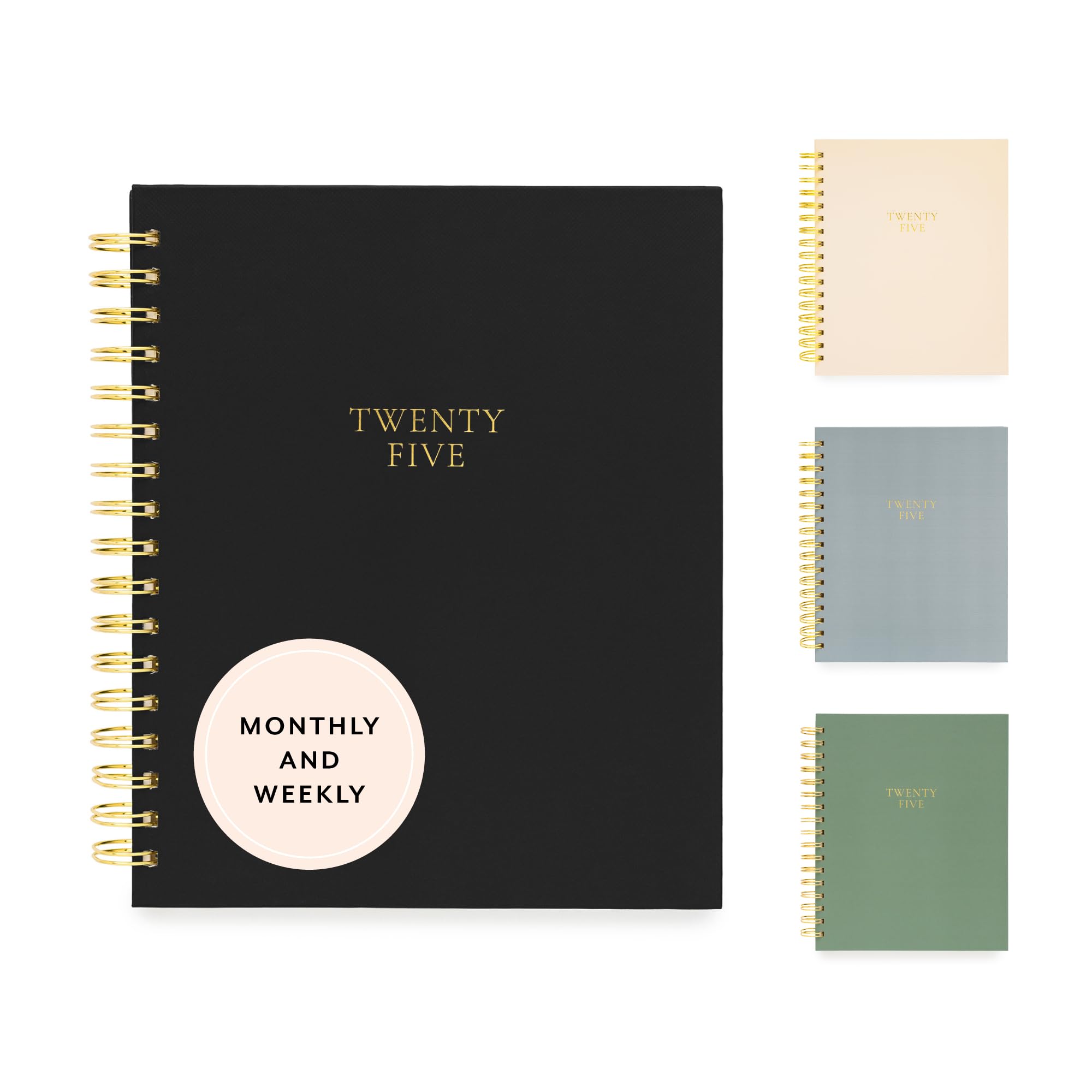 Sugar Paper 2025 Spiral Planner - Weekly & Monthly Calendar from January to December, 7.5
