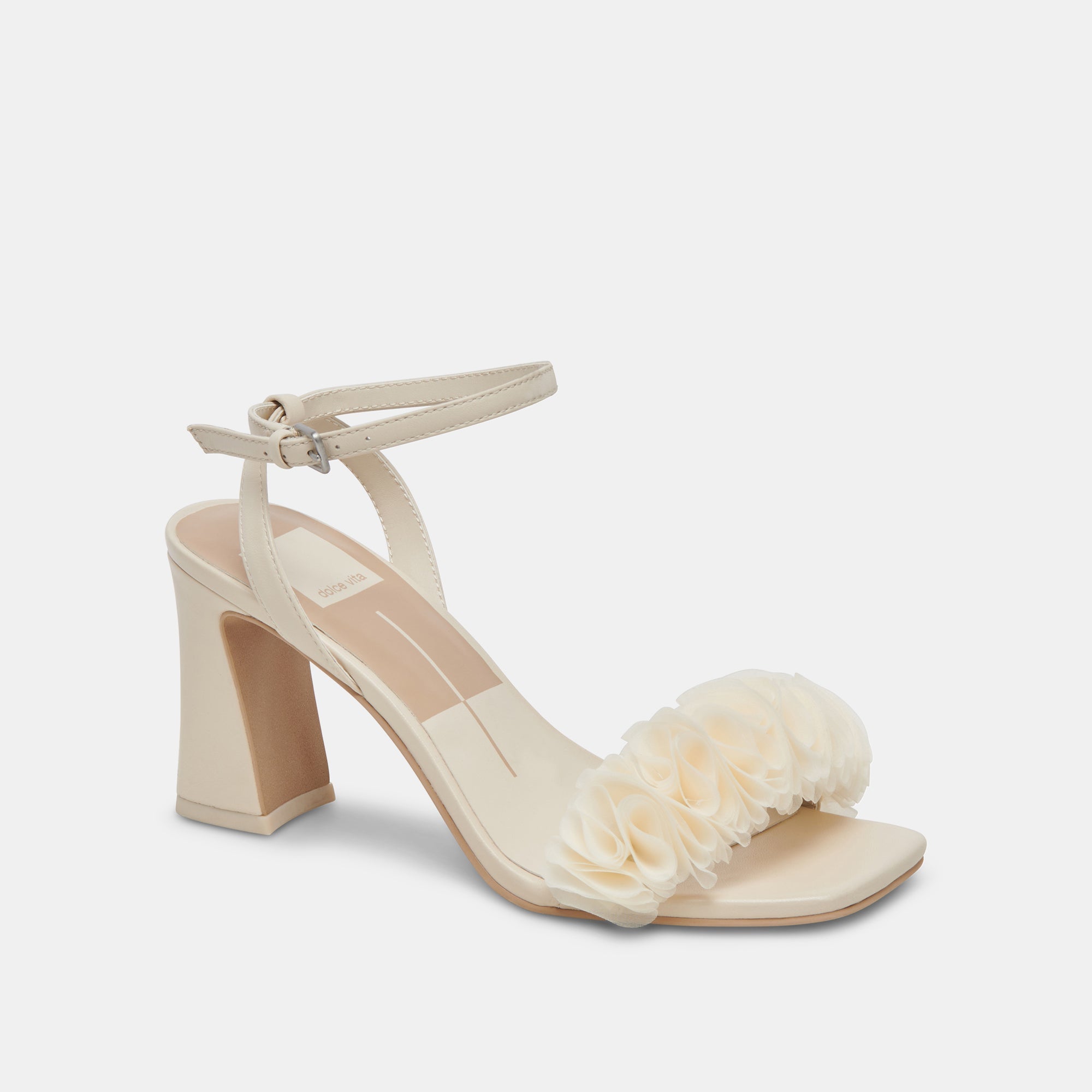 IESHA Ivory Leather Heels for Women - Comfortable High Heel Pumps for Party, Wedding & Office Wear - Stylish Dress Shoes with Cushioned Insole