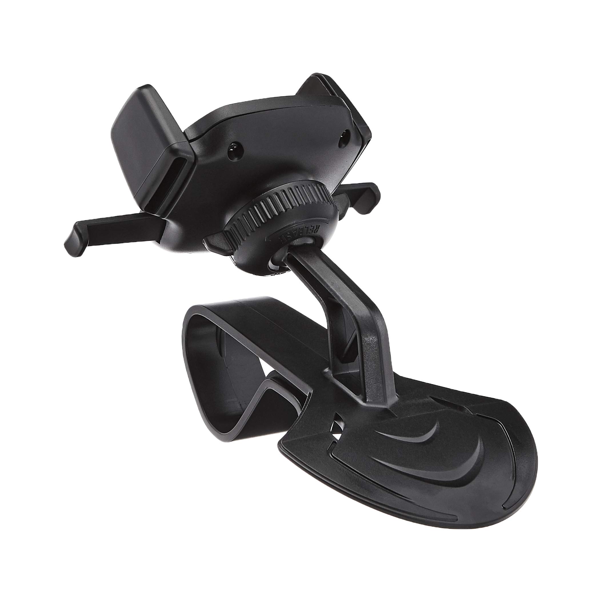 Amazon Basics Universal Car Phone Mount - Adjustable Dashboard Smartphone Holder for iPhone, Samsung, Google Pixel - Secure & Hands-Free Driving - Perfect for GPS Navigation & Music Playback