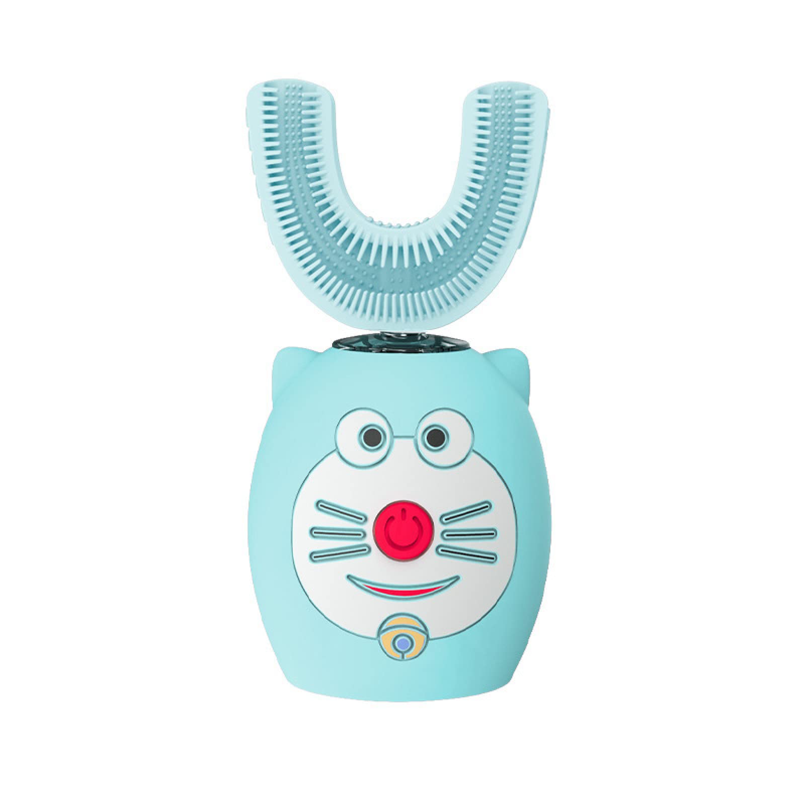 Kids Electric Toothbrush - U-Shaped Automatic Silicone Toothbrush for Children Ages 2-12 | Soft Bristles, Fun Cat Design (Blue) | Perfect for Toddler & Kids Oral Care at Home or Travel