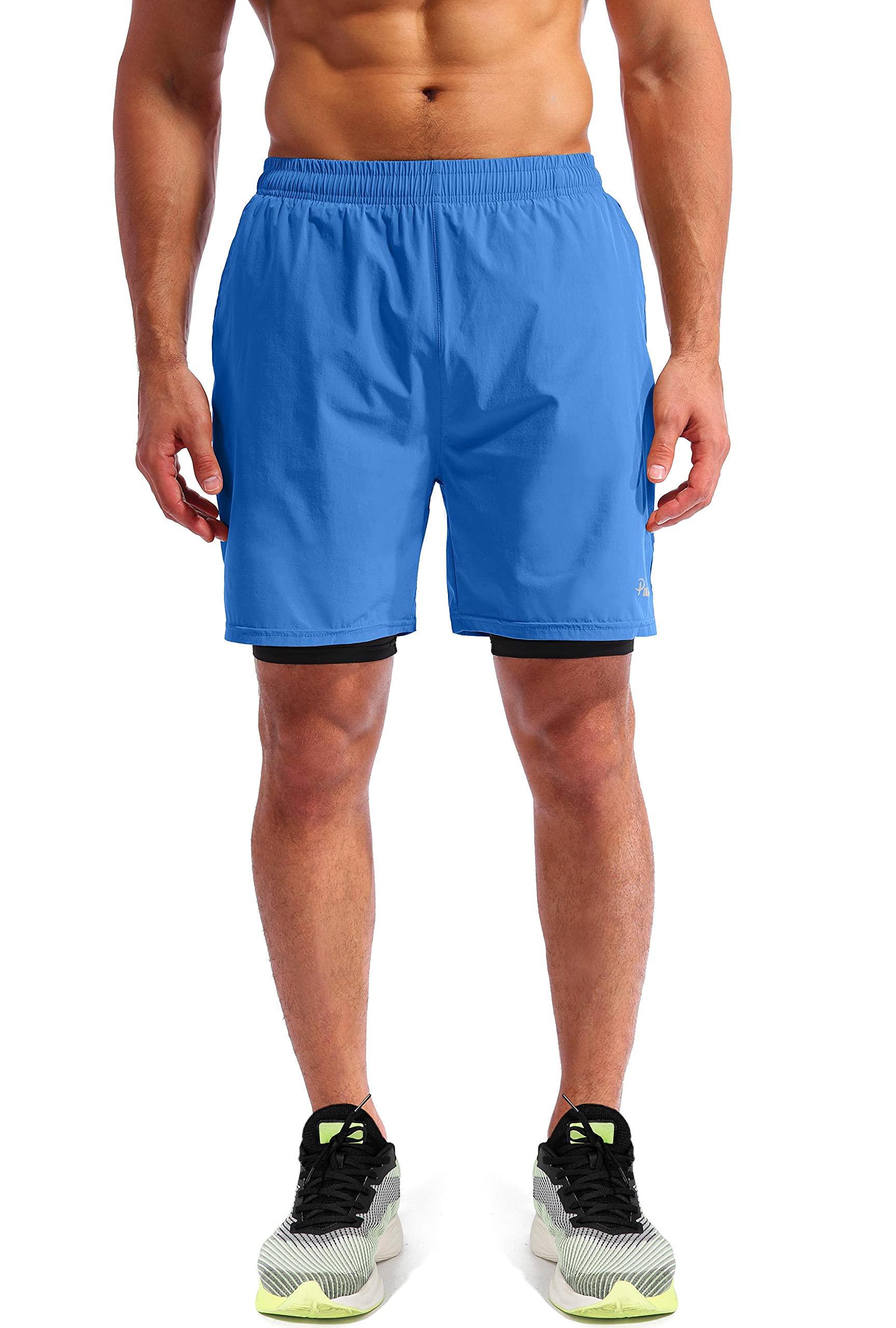 Pudolla Men's 2-in-1 Running Shorts 7