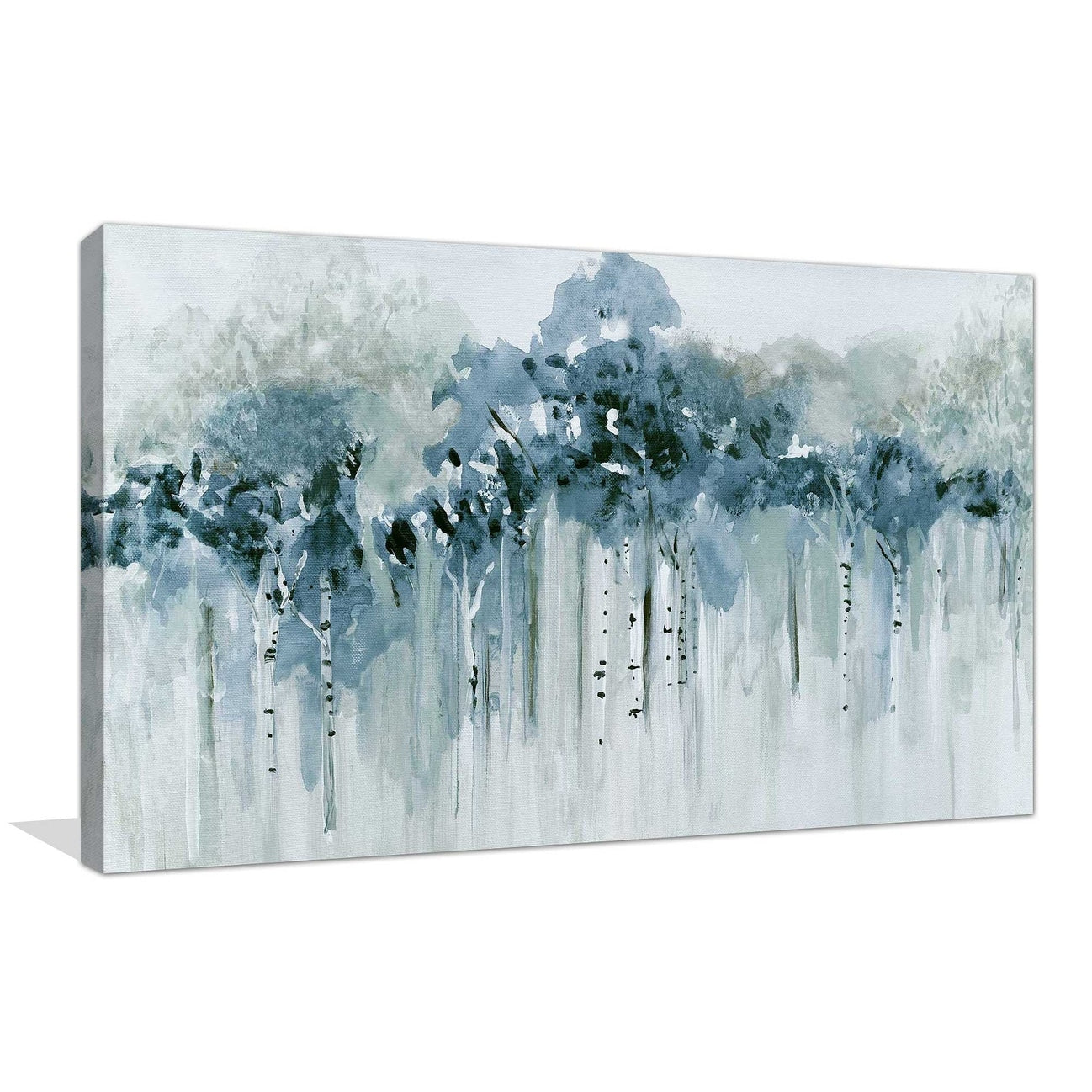 Blue Birch Morning by Susan Jill - Stunning Canvas Wall Art Print for Living Room, Bedroom & Office Decor
