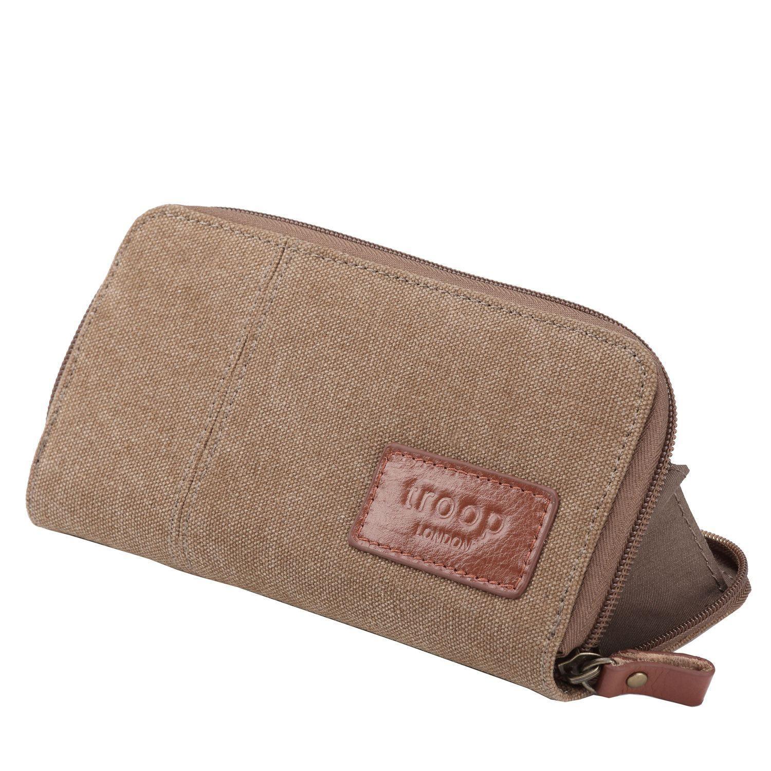 TRP0501 Troop London Canvas Zip Around Wallet for Men & Women - Stylish & Durable Travel Money Organizer for Everyday Use