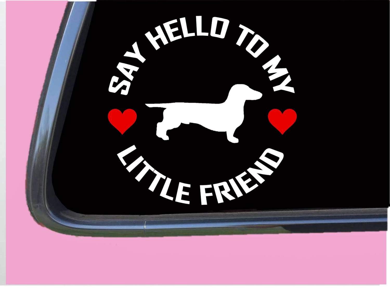 Dachshund Vinyl Decal Sticker - 6 Inch Smooth TP 1004 - Cute Little Friend Sticker for Laptops, Cars, Water Bottles & DIY Crafts