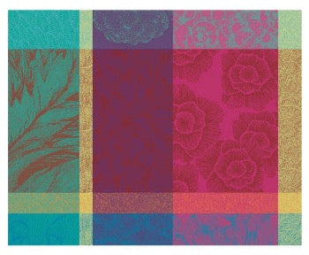 Elegant Mille Petales Floralies Placemats Set of 4 - Waterproof & Heat-Resistant Floral Table Mats for Dining, Kitchen, and Party Decor