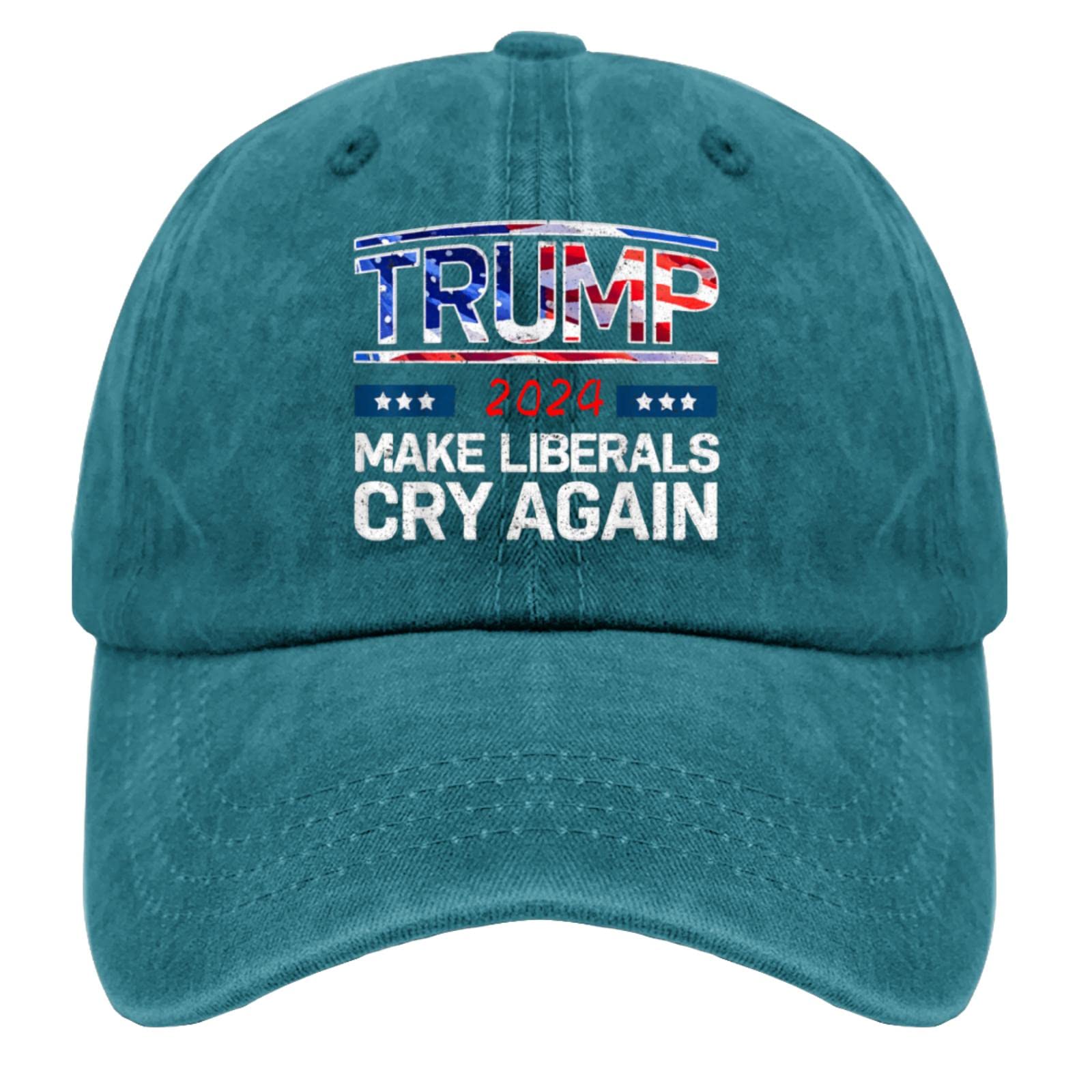 Women's Low Profile Baseball Cap - Flexfit Cotton Dad Hat for Tennis & Outdoor Activities | Trump 2024 Make Liberals Cry Again | Casual Wear & Sports Accessory