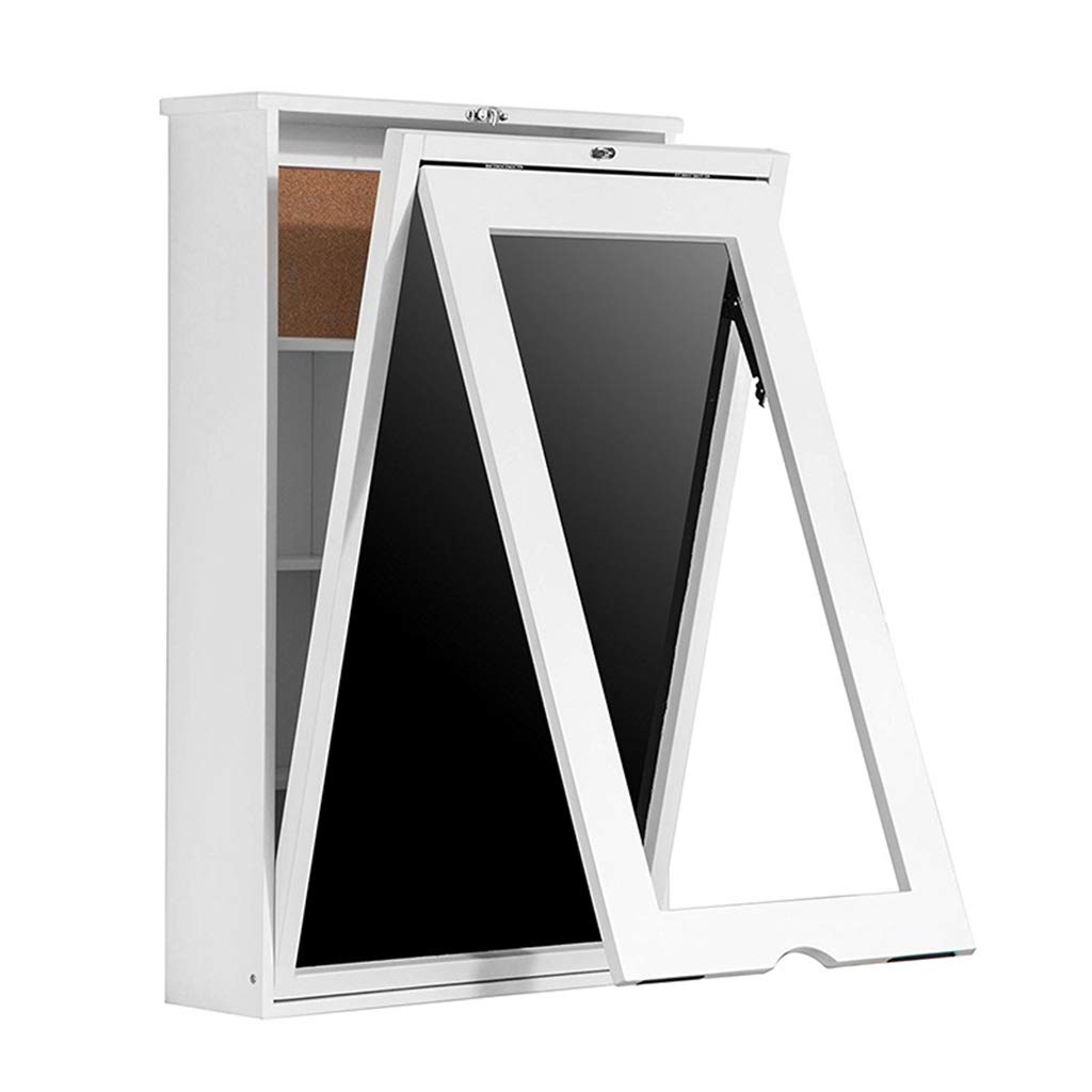 Foldable Wall Mounted Computer Desk with Large Storage - Multi-Function Convertible Writing Table for Home Office, Study & Small Spaces - Space Saving Wooden Workstation for Laptops & Office Essentials