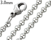 Stainless Steel Rollo Chain Necklace 3MM - Durable & Hypoallergenic Jewelry for Men & Women - Perfect for Everyday Wear, Layering & Gifts