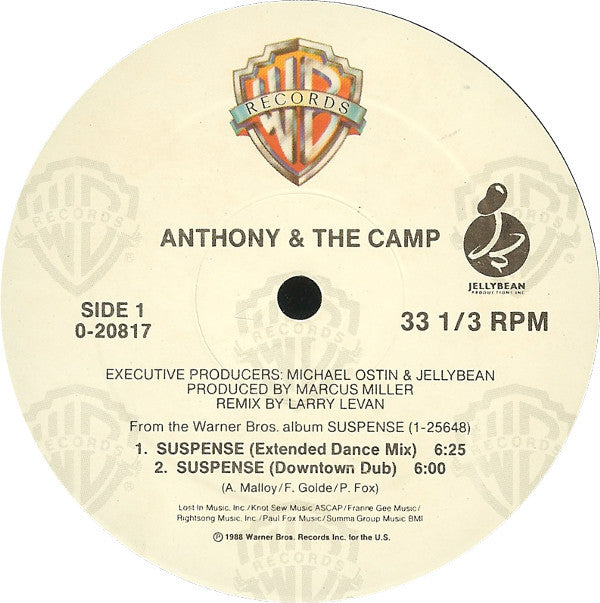 Anthony And The Camp Suspense - 12 Inch Maxi Vinyl Record (VG Condition) - Perfect for DJ Sets, Music Collectors & Vintage Vinyl Enthusiasts