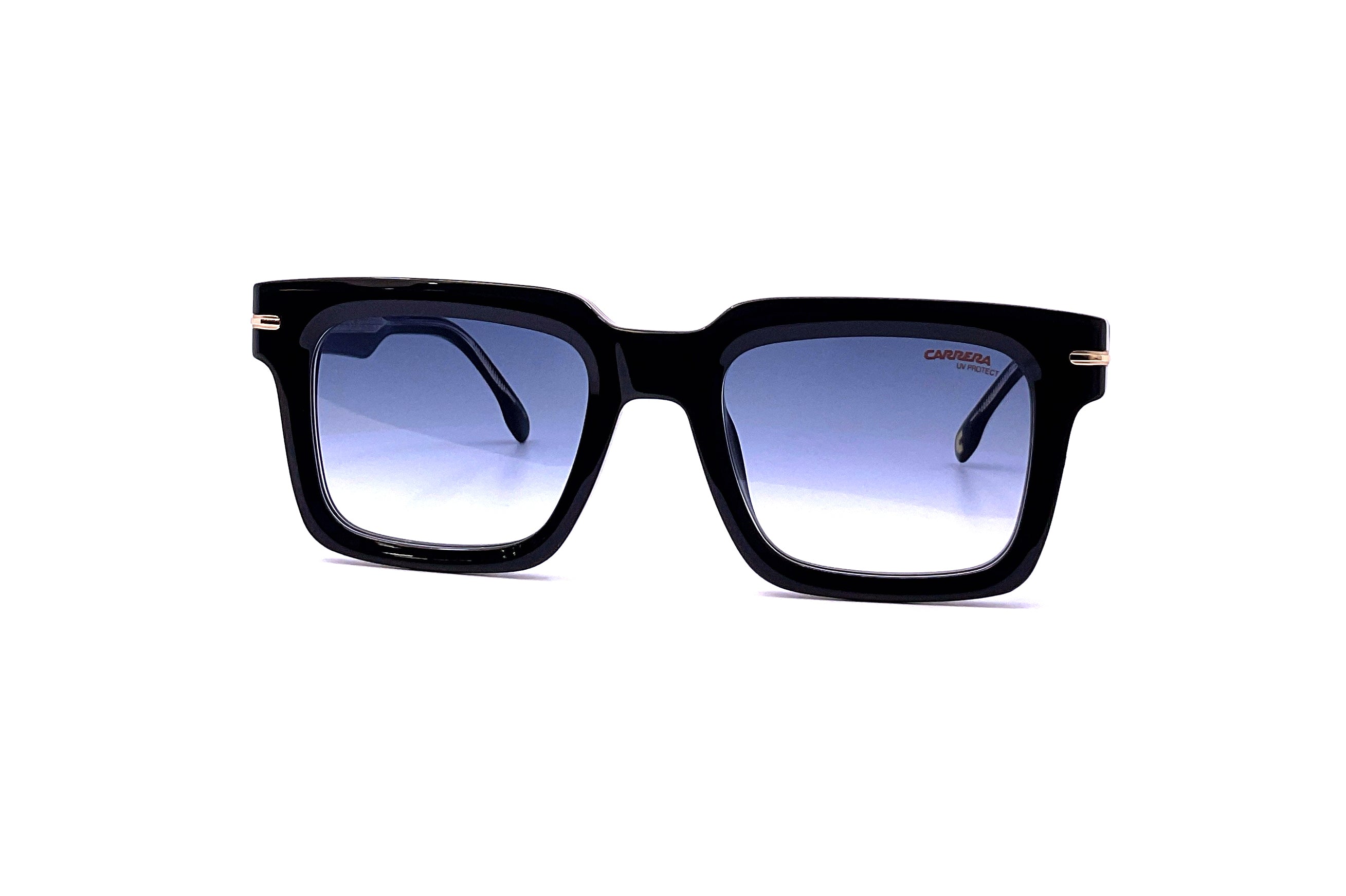 Carrera 316_S Striped Black Sunglasses - Polarized UV Protection for Men & Women - Perfect for Driving, Running, and Outdoor Activities