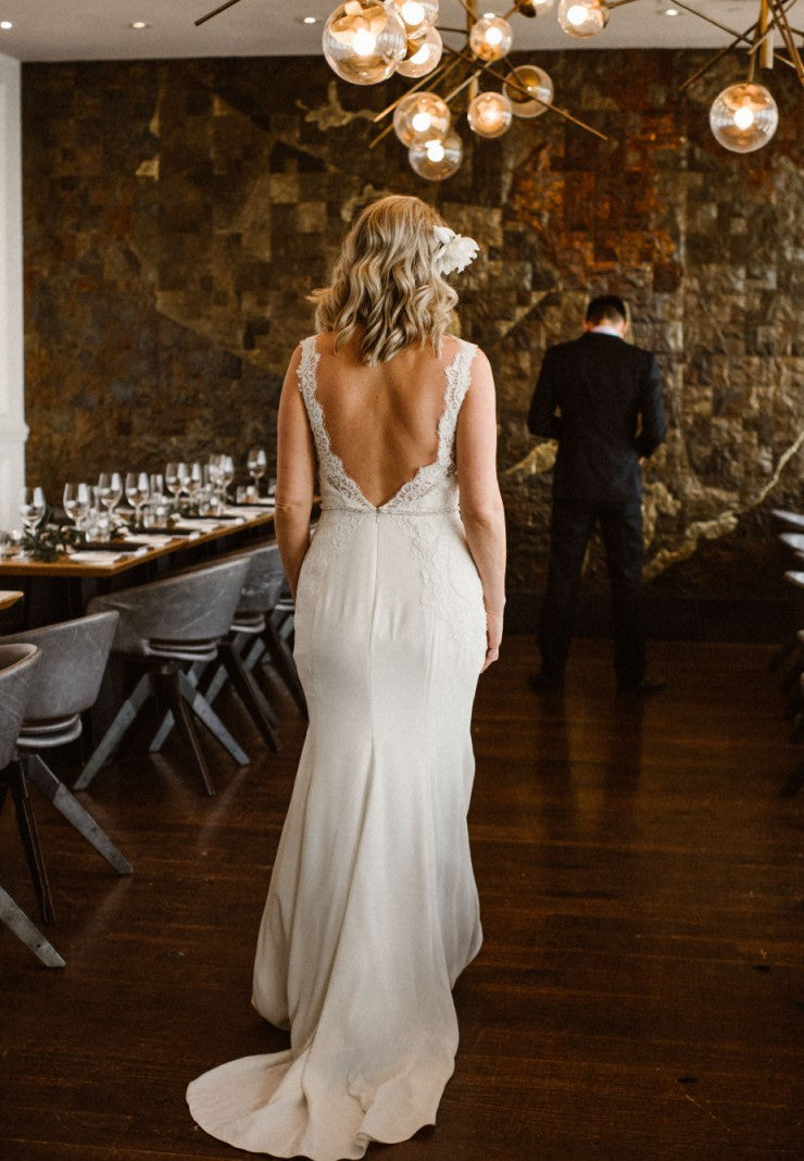 Willowby Lief Lined Gown - Elegant Floral Wedding Dress for Brides & Formal Events - Perfect for Beach Weddings, Vow Renewals & Evening Galas
