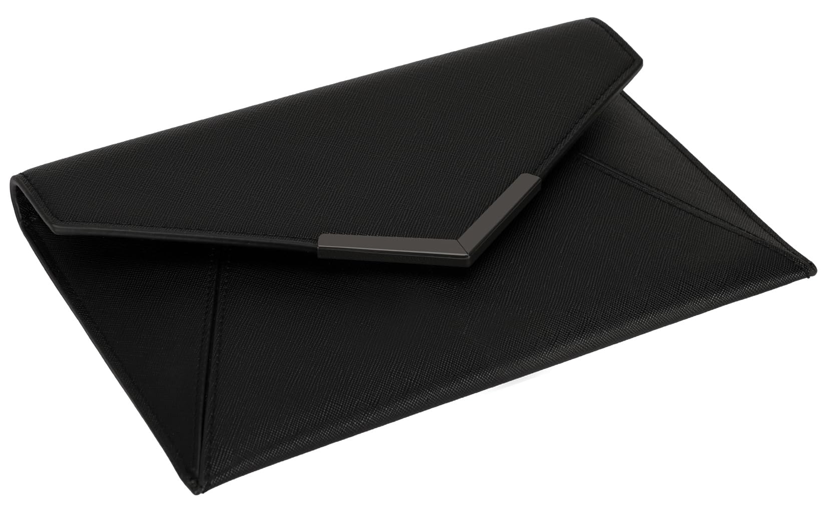 Dexmay Women's Saffiano Leather Envelope Clutch Purse - Medium Foldover Handbag for Evening Parties, Weddings & Date Nights