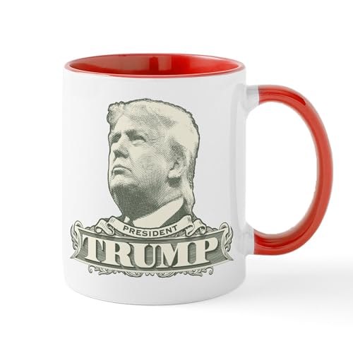 White/Red Inside - Donald Trump Dollar Bill Mug