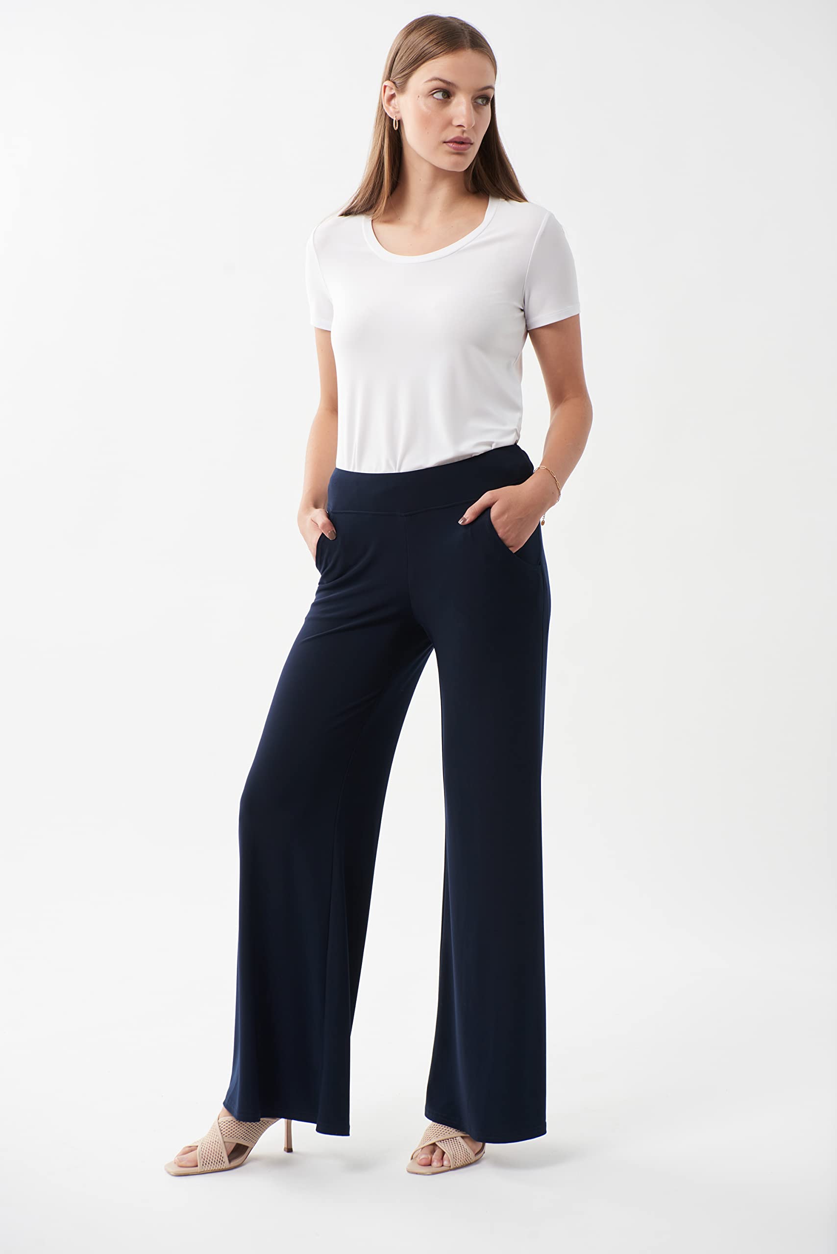 Joseph Ribkoff Women's Wide Leg Pants Style 161096 - Comfortable & Stylish Trousers for Work, Travel & Casual Wear