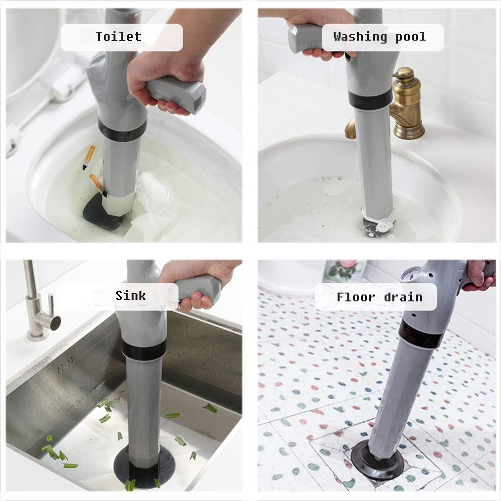 Powerful Inflatable Toilet Plunger - Heavy Duty Drain Cleaner & Pipe Unblocker for Clogged Toilets, Sinks, Bathtubs - Ideal for Home, RV & Camping Bathroom Maintenance