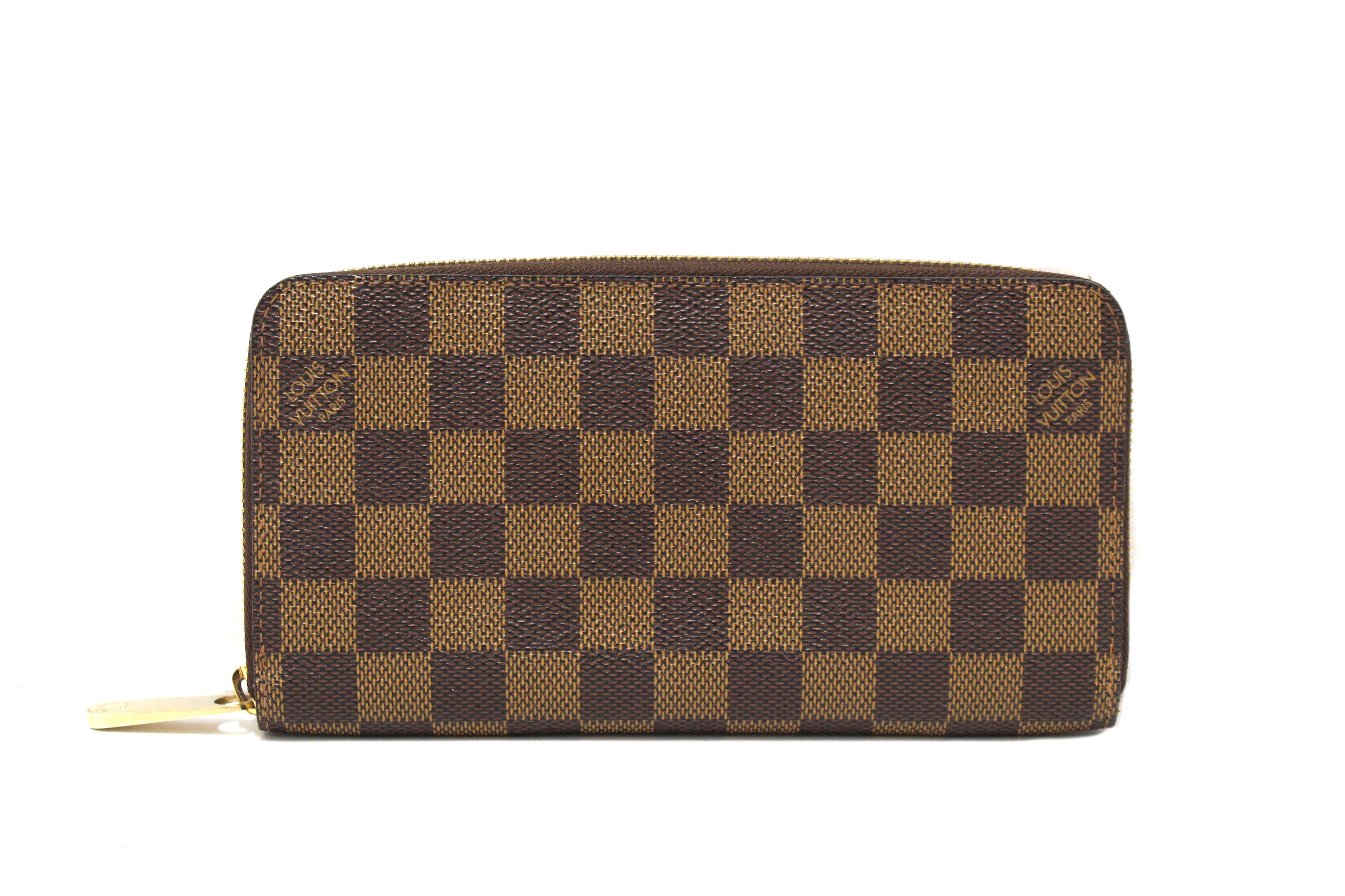 Authentic Louis Vuitton Damier Ebene Zippy Wallet for Women & Men | Luxury Leather Zip Around Wallet | Perfect for Travel, Business & Everyday Use