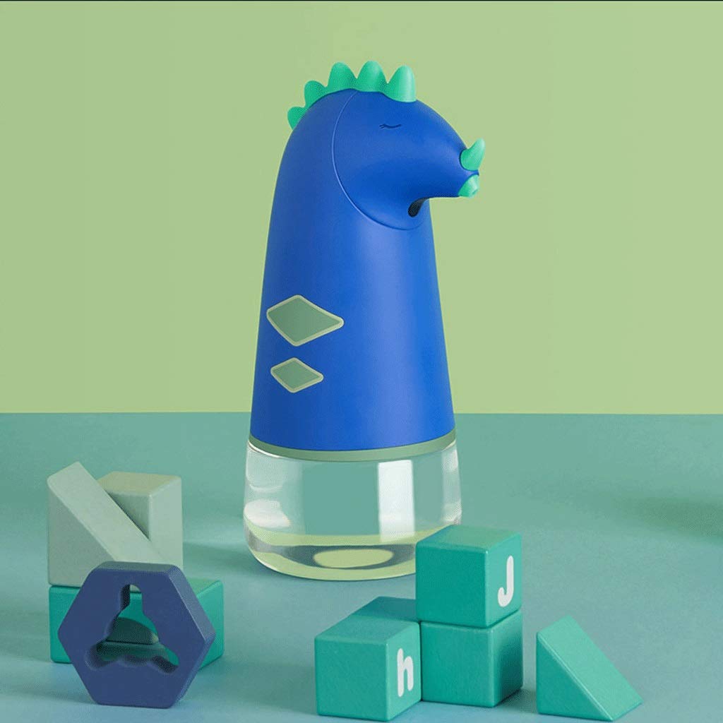 Automatic Touchless Foaming Soap Dispenser 300ml/10oz - Giraffe, Fox, Dinosaur Design for Bathroom & Kitchen | Hands-Free, Hygienic, Decorative Soap Dispenser for Home, Office, and Restaurant Use (Dinosaur Style)
