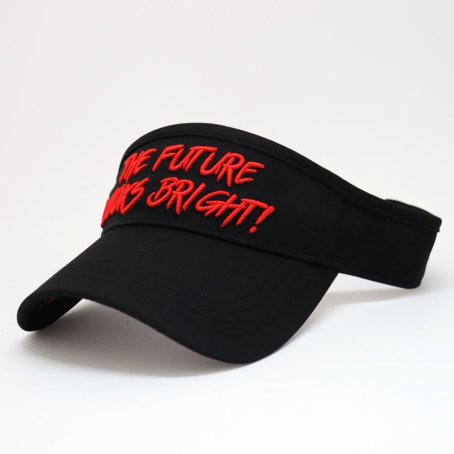 Stylish Black and Red Visor Hat for Women & Men - UV Protection Sun Visor for Running, Golf, Hiking & Outdoor Sports