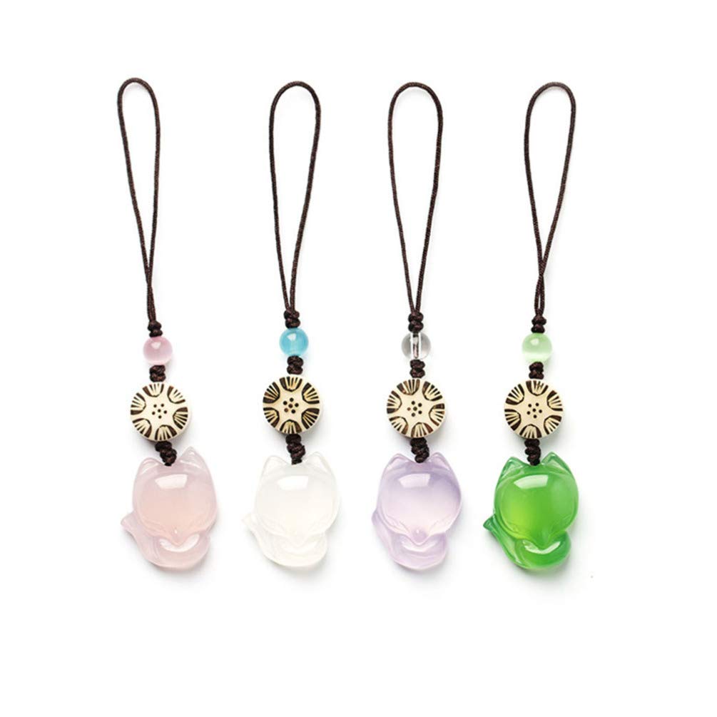 UKCOCO Cartoon Phone Lanyard - Beaded Wrist Strap & Key Holder for Decor & Gifts (Emerald Charm)