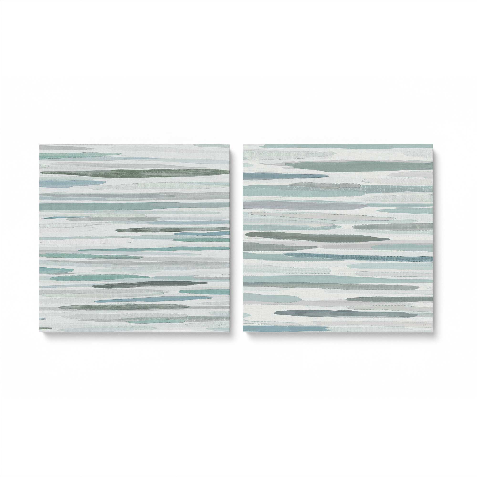 Cresting Calm Wall Art - Set of 2 Modern Ocean Wave Canvas Prints for Living Room, Bedroom & Office Decor | Ready to Hang
