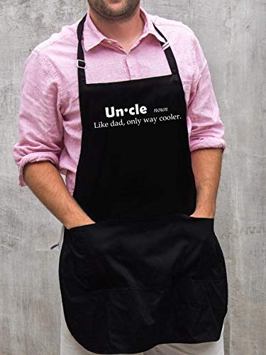 Uncle Definition BBQ Apron - Fun & Unique Gift for Grill Masters - One Size Fits All - Perfect for Backyard Cookouts, Father's Day & Family Gatherings