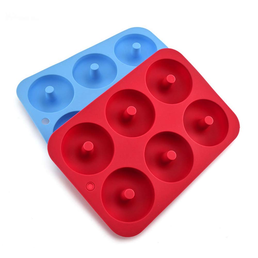 4-Pack Silicone Donut Molds - 6 Cavity Non-Stick Baking Pan for DIY Donuts, Bagels & Muffins - Perfect for Home Baking, Party Desserts & Chocolate Cake Decorations